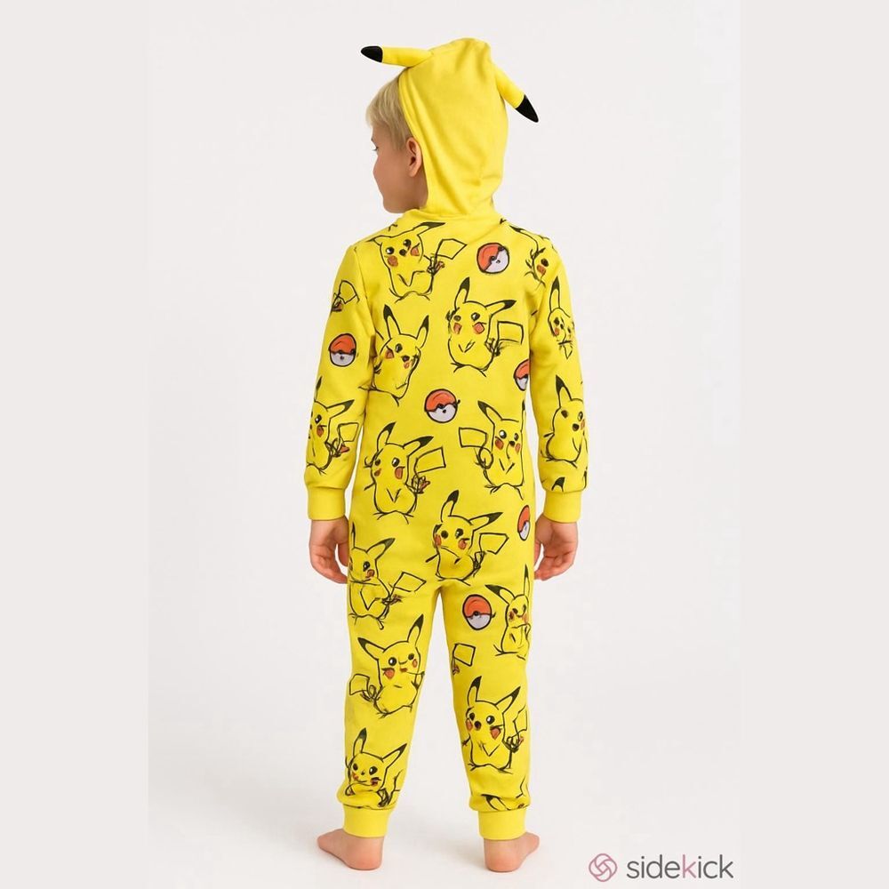 Pokemon Boy's Pajama One Piece Yellow Size 6/7